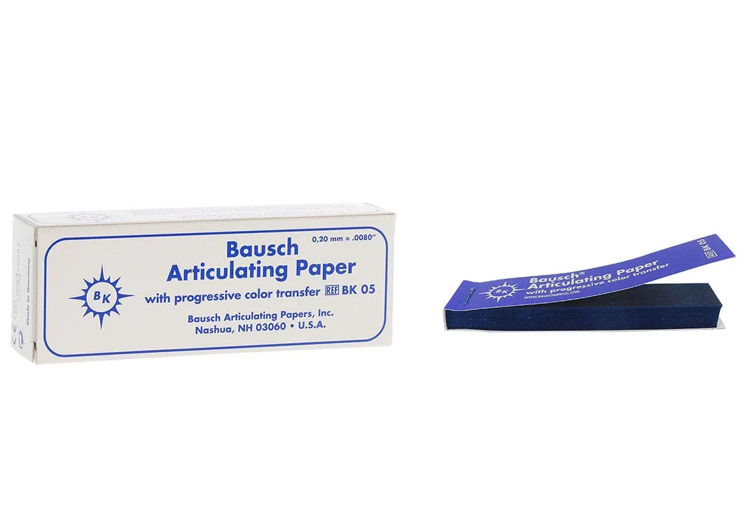 Bausch .008 (200 microns) Bandes de papier articulées ROUGES, 300/boî –  D2D HealthCo.